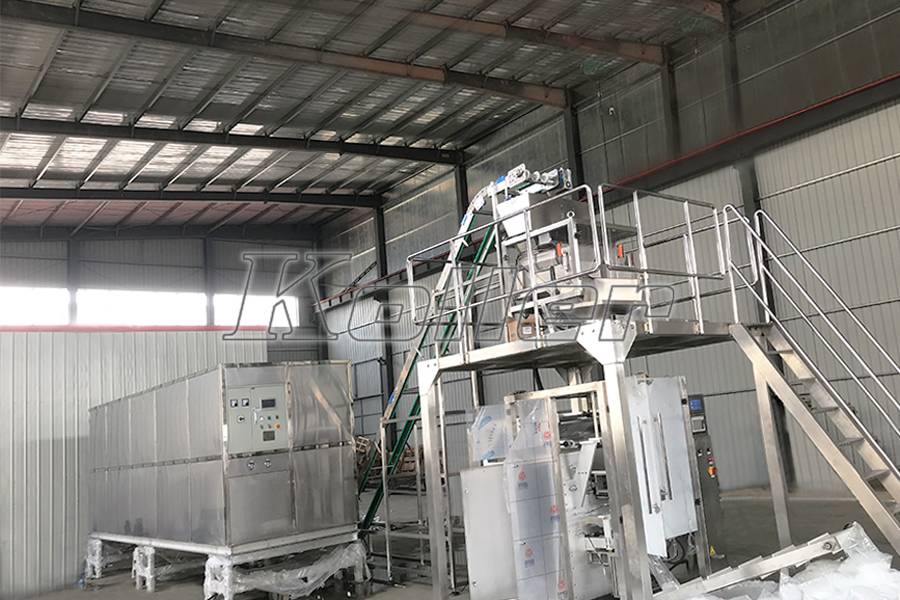 ice cube machine wtih packing machine 900X600