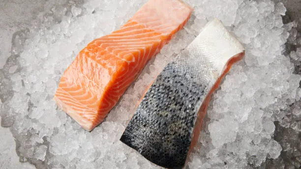 Salmon Fillet On Crushed Ice