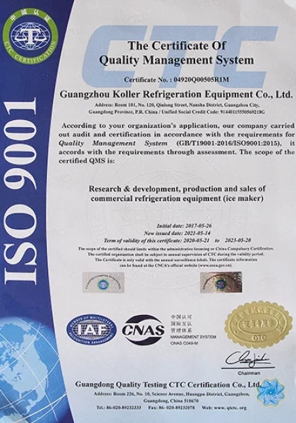 ISO certification