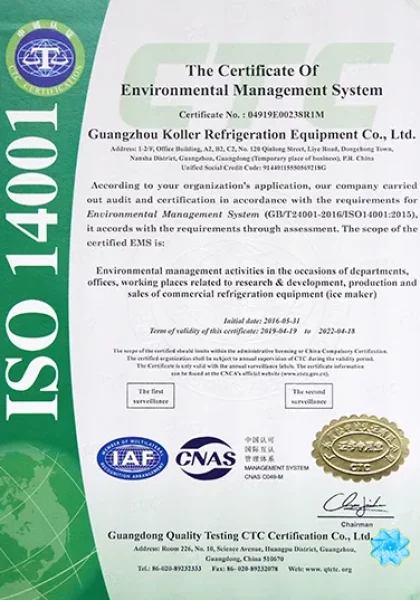 ISO certification